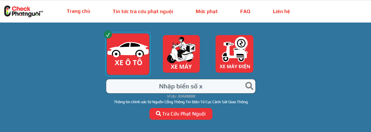 giao diện tra cứu phạt nguội online giao diện tra cứu phạt nguội online