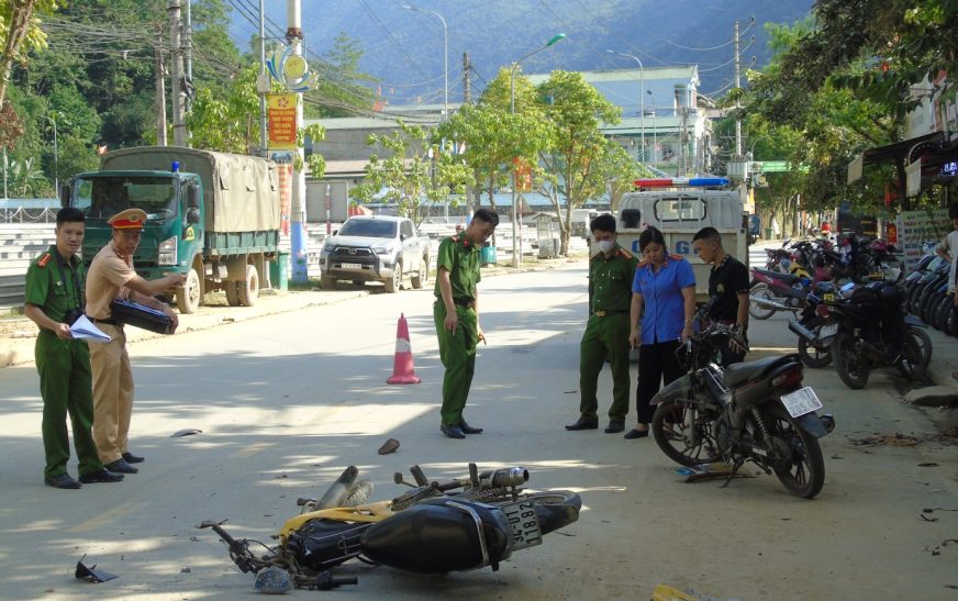 hiện trường tai nạn giao thông