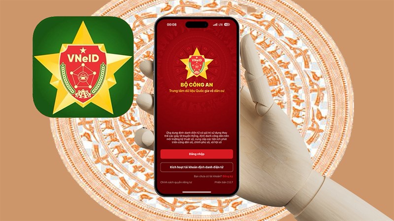 ứng dụng VNeID trên điện thoại
