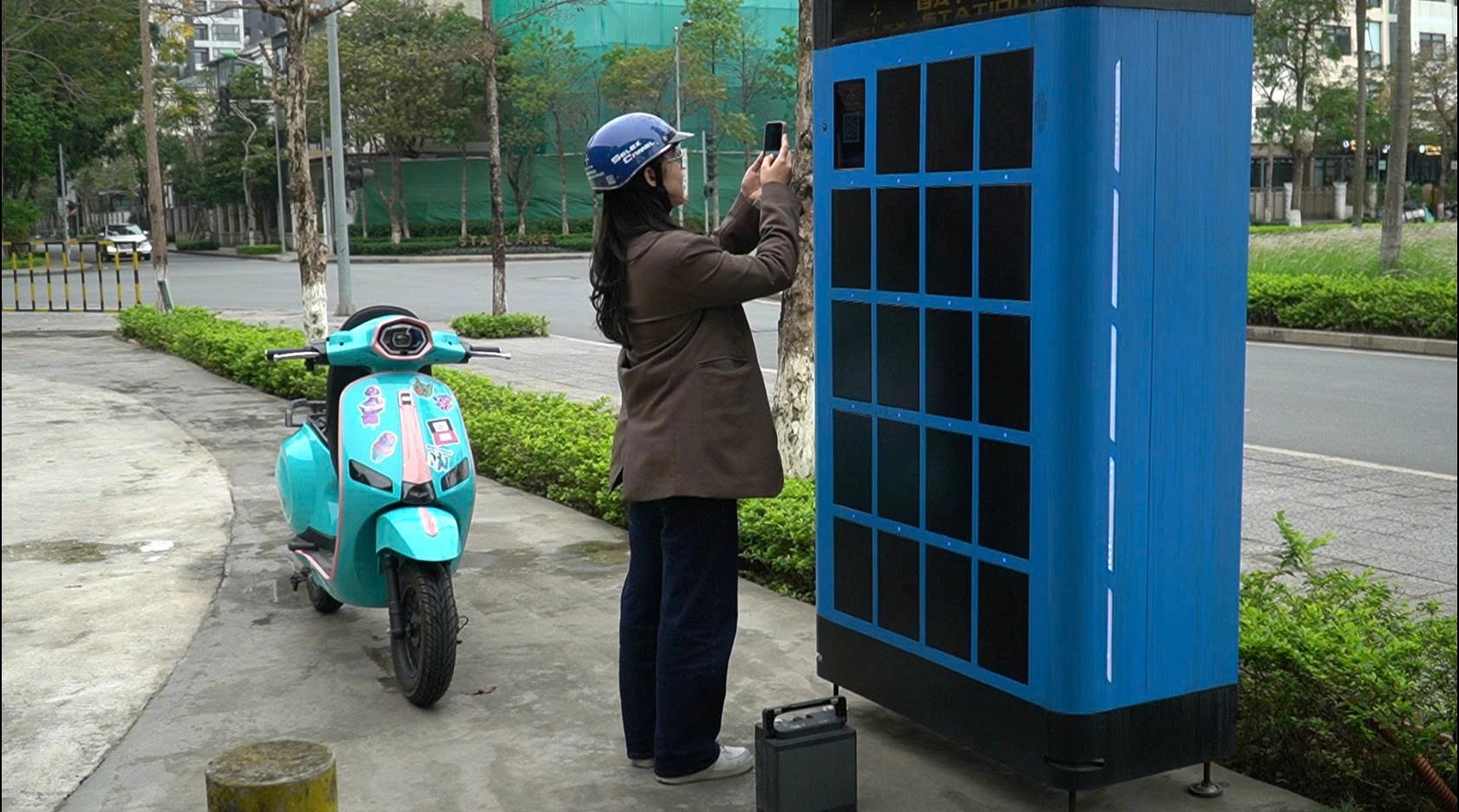 Trạm đổi pin xe điện vỉa hè Trạm đổi pin xe điện vỉa hè
